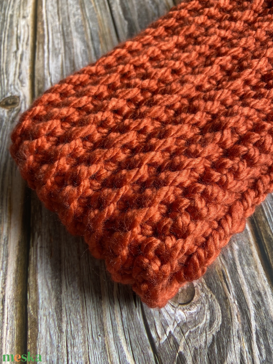 Horgolt körsál - narancs - ruha & divat - sál, sapka, kendő - sál - Meska.hu