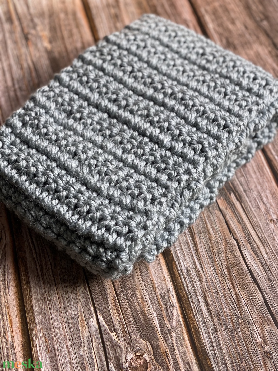 Horgolt sál - világoskék, aqua - ruha & divat - sál, sapka, kendő - sál - Meska.hu