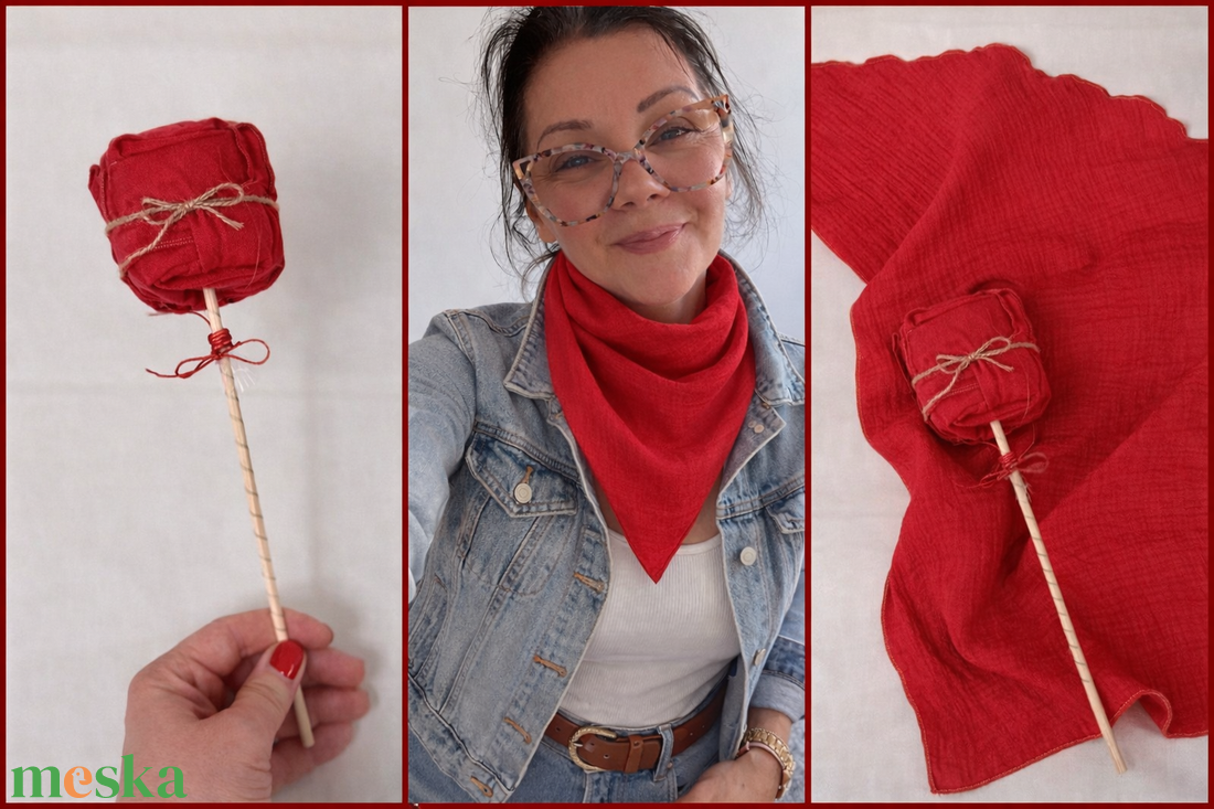 Kendő rózsa - ruha & divat - sál, sapka, kendő - fejpánt - Meska.hu