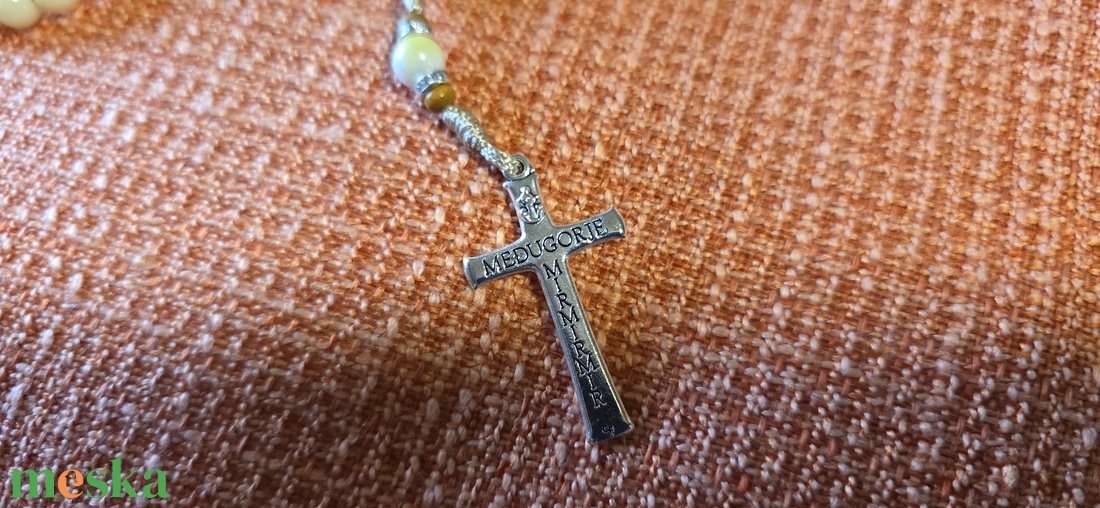 Névre szóló rózsafüzér-Međjugorje-személyre szabott ajándék - otthon & életmód - vallás - lánc & füzér - Meska.hu