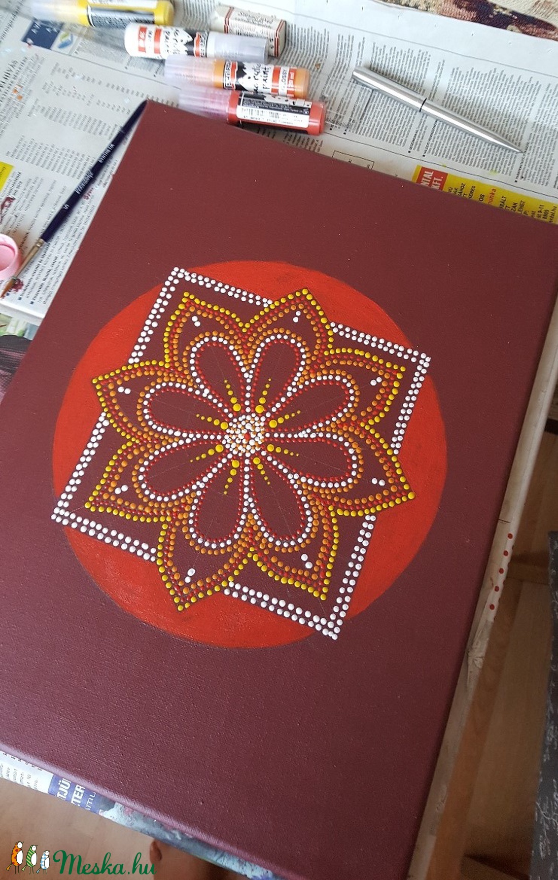 Melletted, veled, hozzád... mandala - - Meska.hu Melletted, veled, hozzád... mandala - - Meska.hu