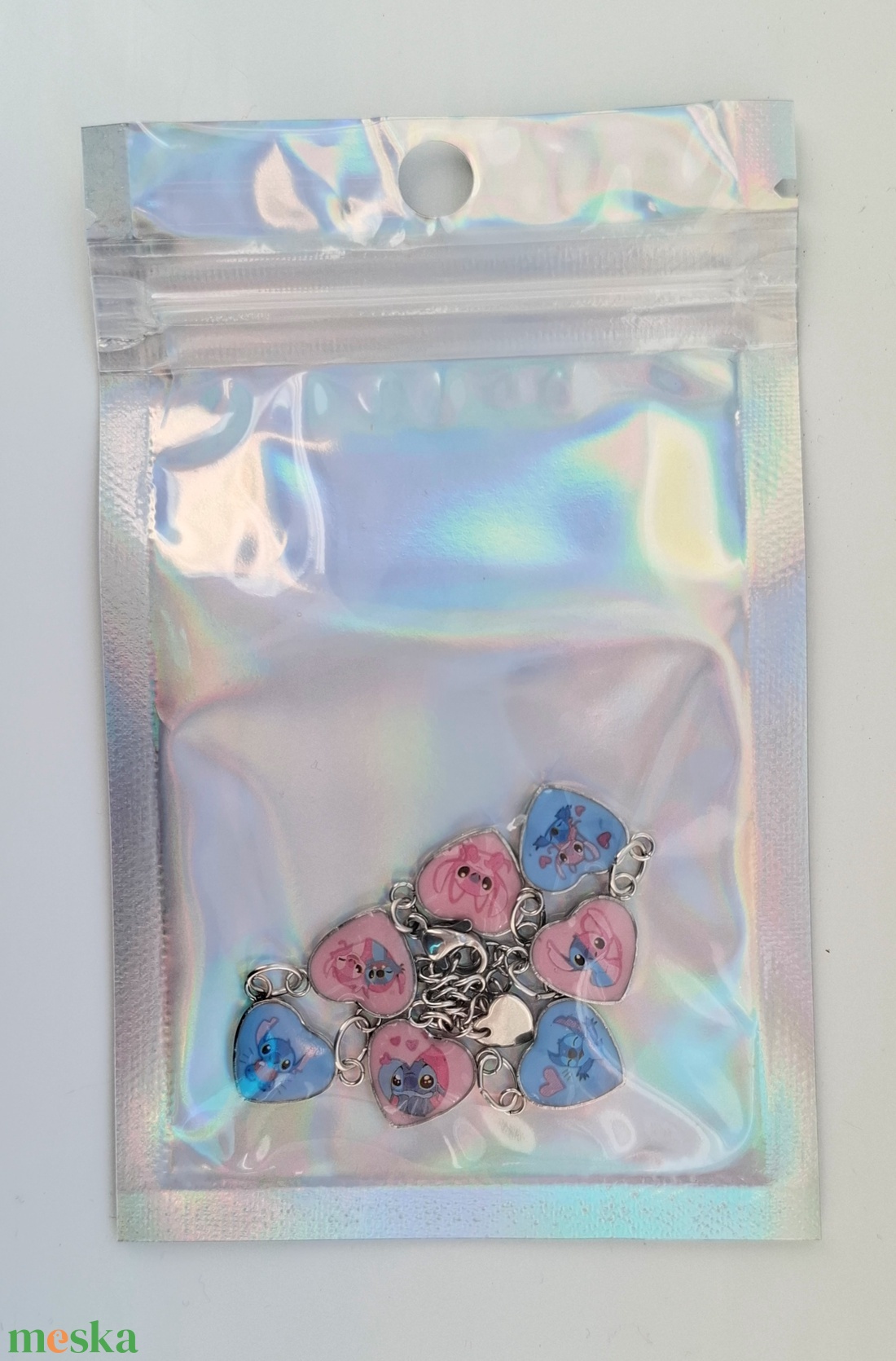 Lilo andStitch rozsdamentes acél karkötő - ékszer - karkötő - charm karkötő - Meska.hu