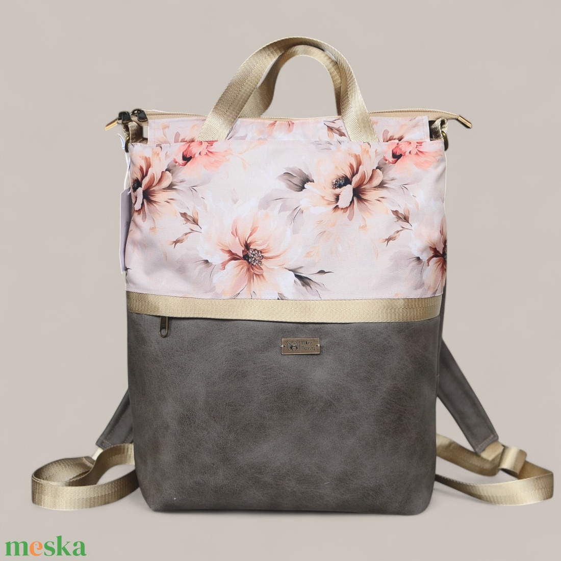 MindentBele Mami Táska - pelenkázótáska - blush bloom - táska & tok - pelenkatáska - kismamatáska - Meska.hu