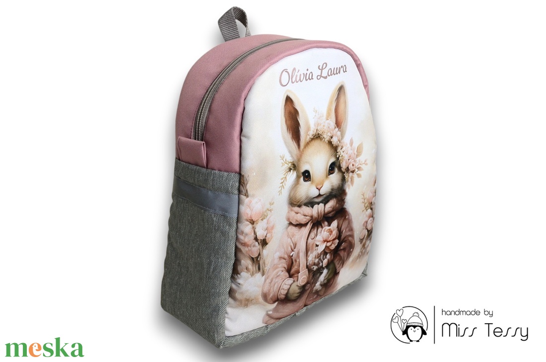 Nyuszi lány ovis bölcsis hátizsák  - játék & sport - ovis felszerelés - ovis hátizsák - Meska.hu