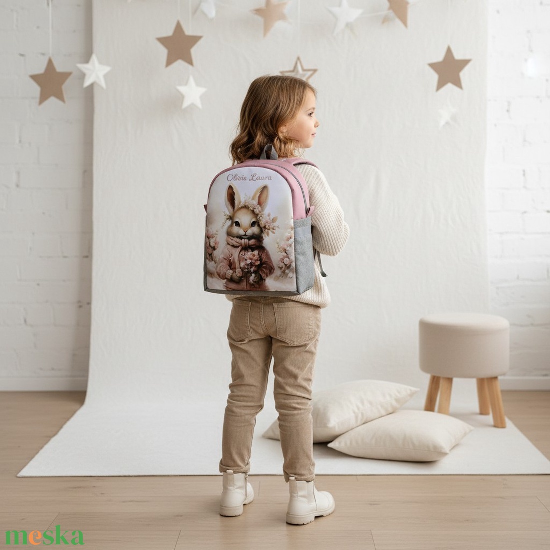 Nyuszi lány ovis bölcsis hátizsák  - játék & sport - ovis felszerelés - ovis hátizsák - Meska.hu