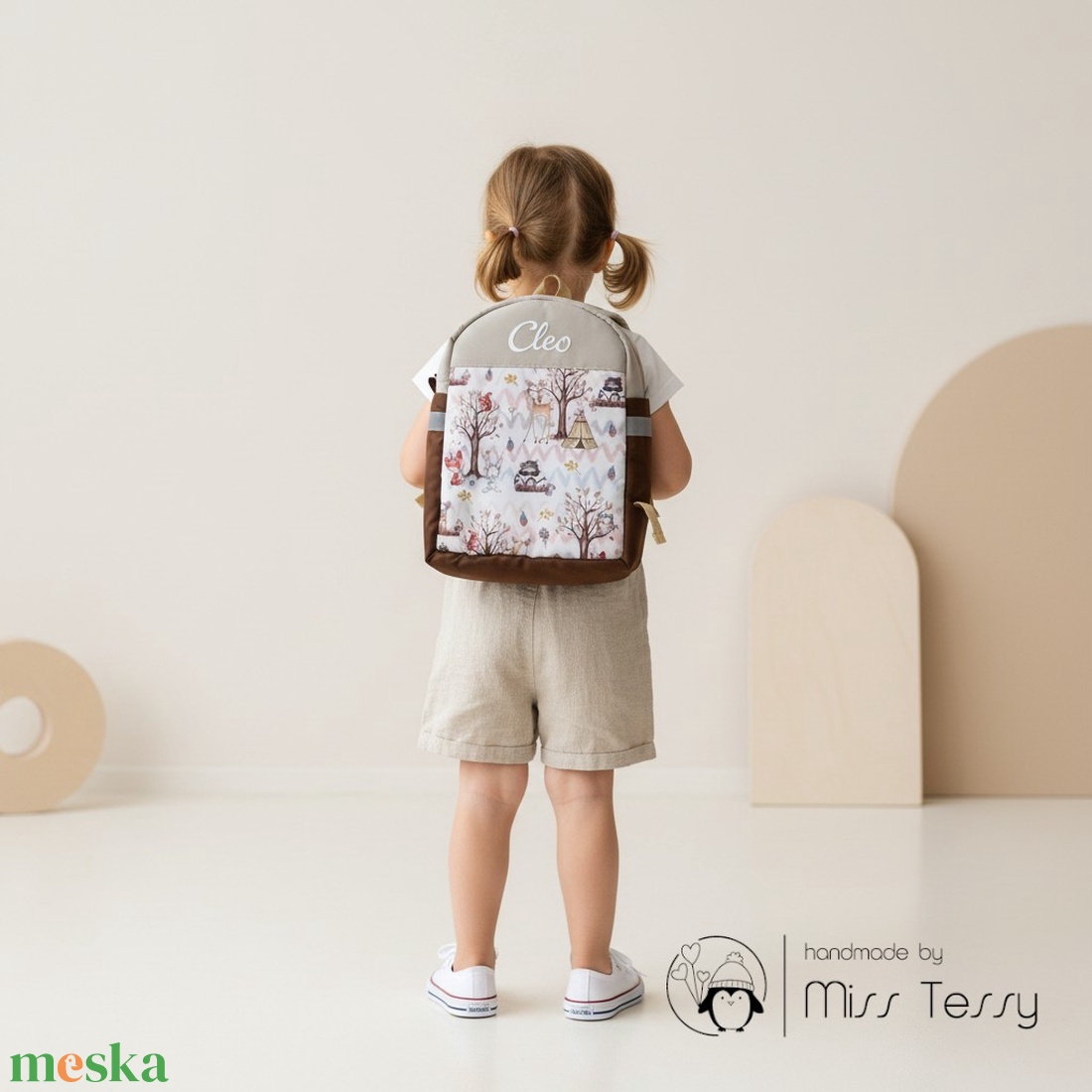 Ovis - bölcsis hátizsák névvel - forest friends - játék & sport - ovis felszerelés - ovis hátizsák - Meska.hu