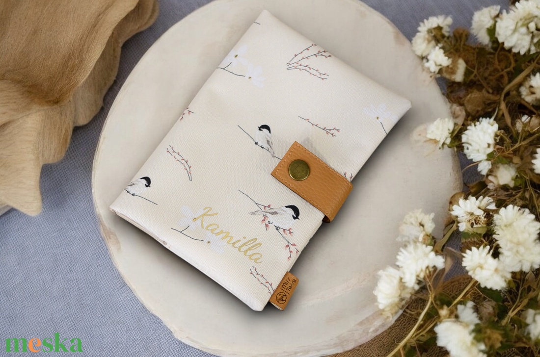 Vízhatlan egészségügyi kiskönyv borító - madárka - baba - mama - babaemlékek - egészségügyi kiskönyv borító - Meska.hu