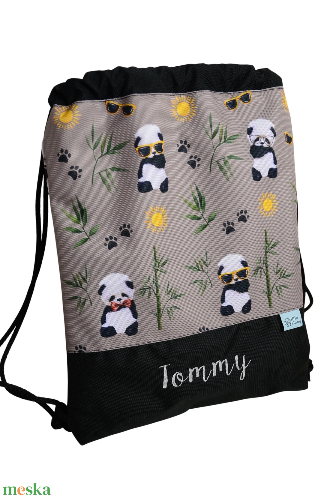 Ovis bölcsis tornazsák - cool panda - játék & sport - ovis felszerelés - ovis tornazsák - Meska.hu