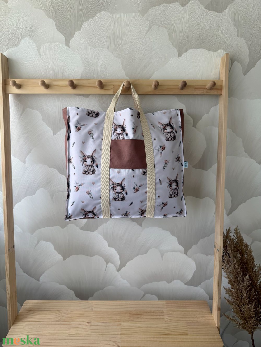Ovis ágyneműtartó táska- boho bunny - játék & sport - ovis felszerelés - ovis ágynemű - Meska.hu