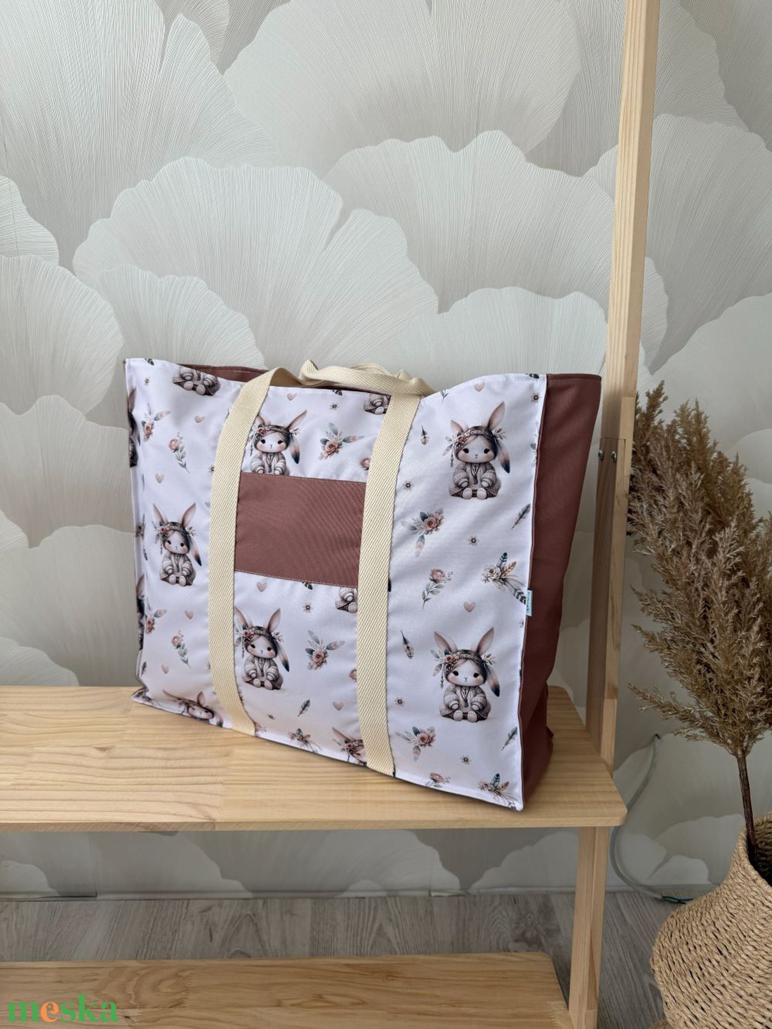 Ovis ágyneműtartó táska- boho bunny - játék & sport - ovis felszerelés - ovis ágynemű - Meska.hu