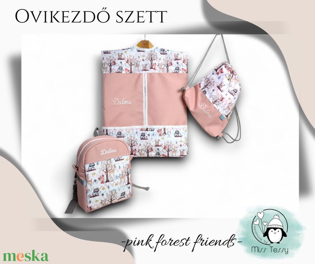 VÍZHATLAN OVIS ZSÁK - TORNAZSÁK SZETT �HÁTIZSÁK SZETT  forest friends - játék & sport - ovis felszerelés - ovis szett - Meska.hu