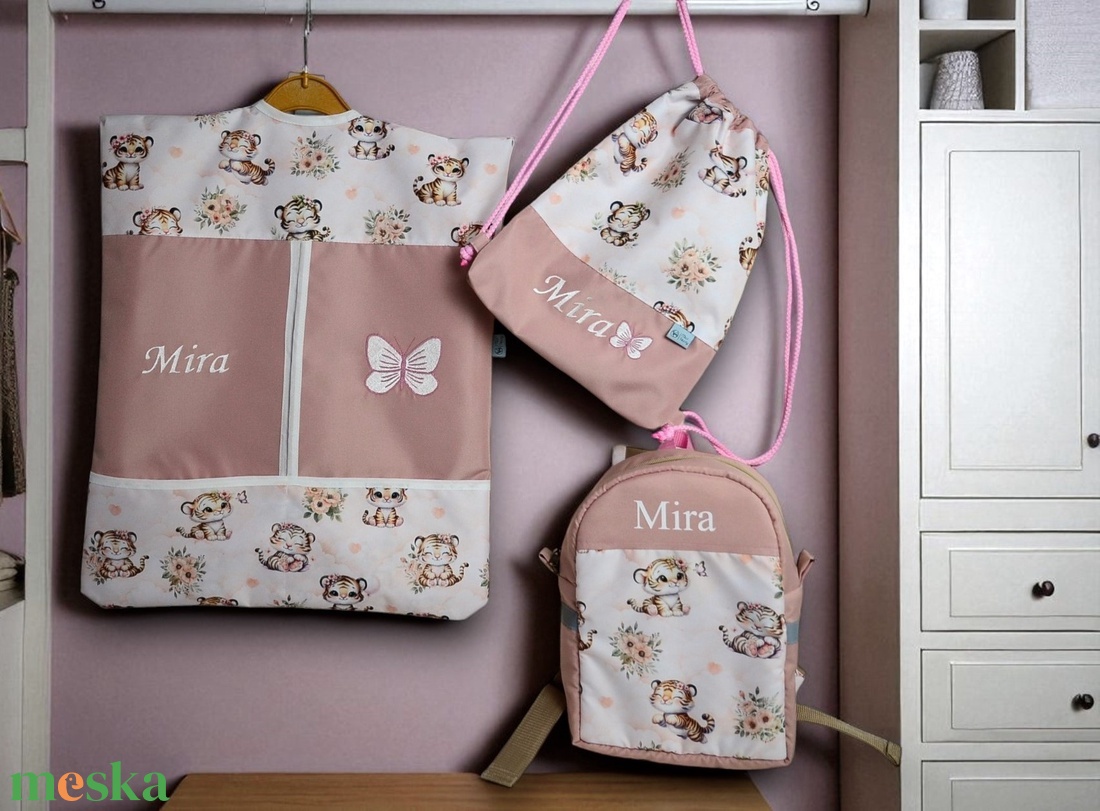 VÍZHATLAN OVIS ZSÁK �lányoknak mini tigris - játék & sport - ovis felszerelés - ovis zsák - Meska.hu