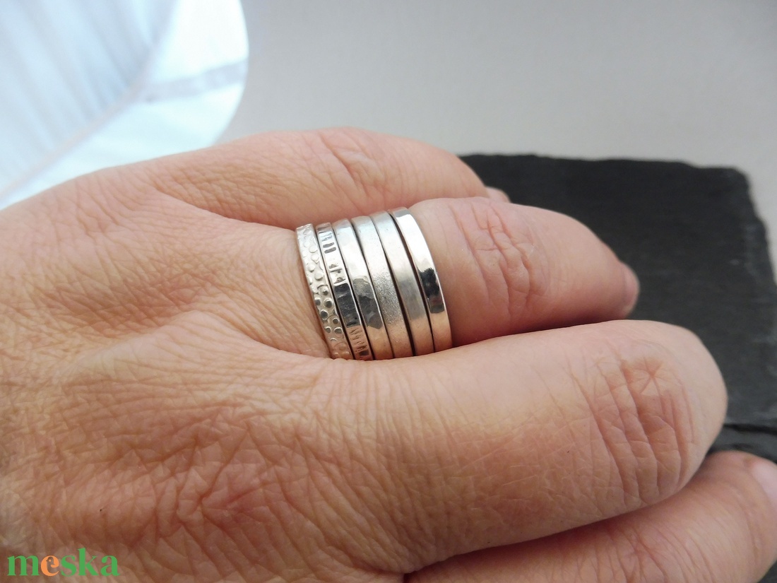 MyCollection Stronge Alapkészlet - Rakásolható ezüst gyűrűk - Mithrillion Elegancia - ékszer - gyűrű - kerek gyűrű - Meska.hu MyCollection Stronge Alapkészlet - Rakásolható ezüst gyűrűk - Mithrillion Elegancia - ékszer - gyűrű - kerek gyűrű - Meska.hu
