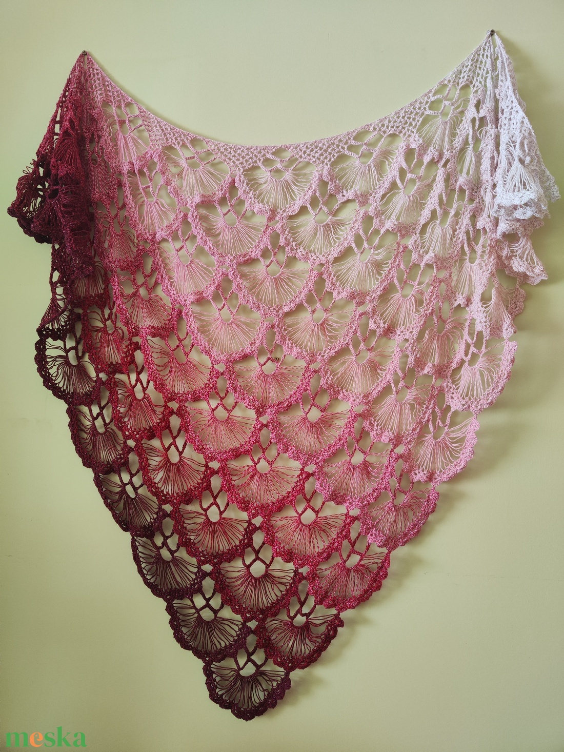 Rózsahold � horgolt női kendő  - ruha & divat - sál, sapka, kendő - kendő - Meska.hu