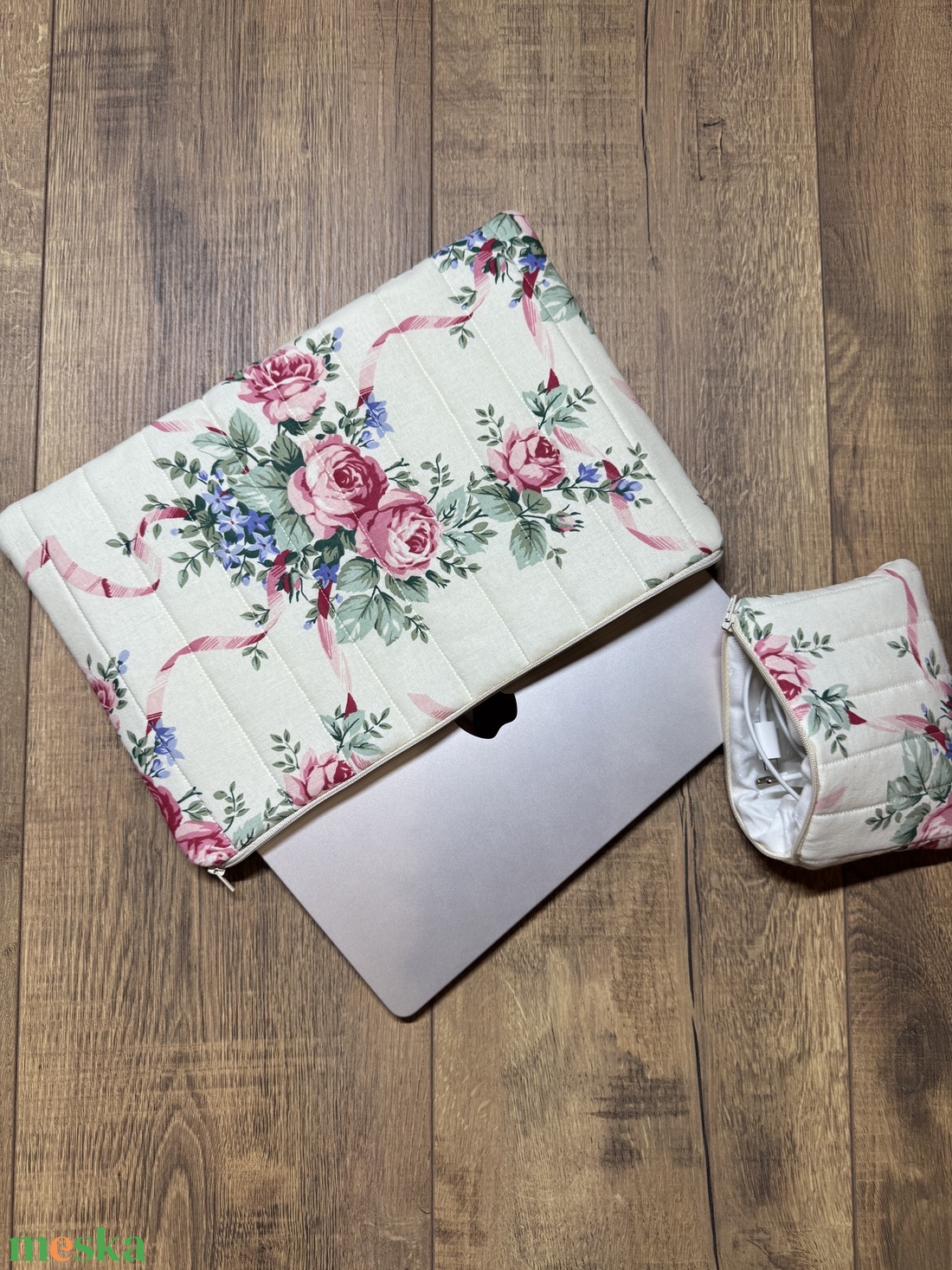 Vintage virágos - Laptop tok - táska & tok - laptoptáska, laptop hátizsák - Meska.hu
