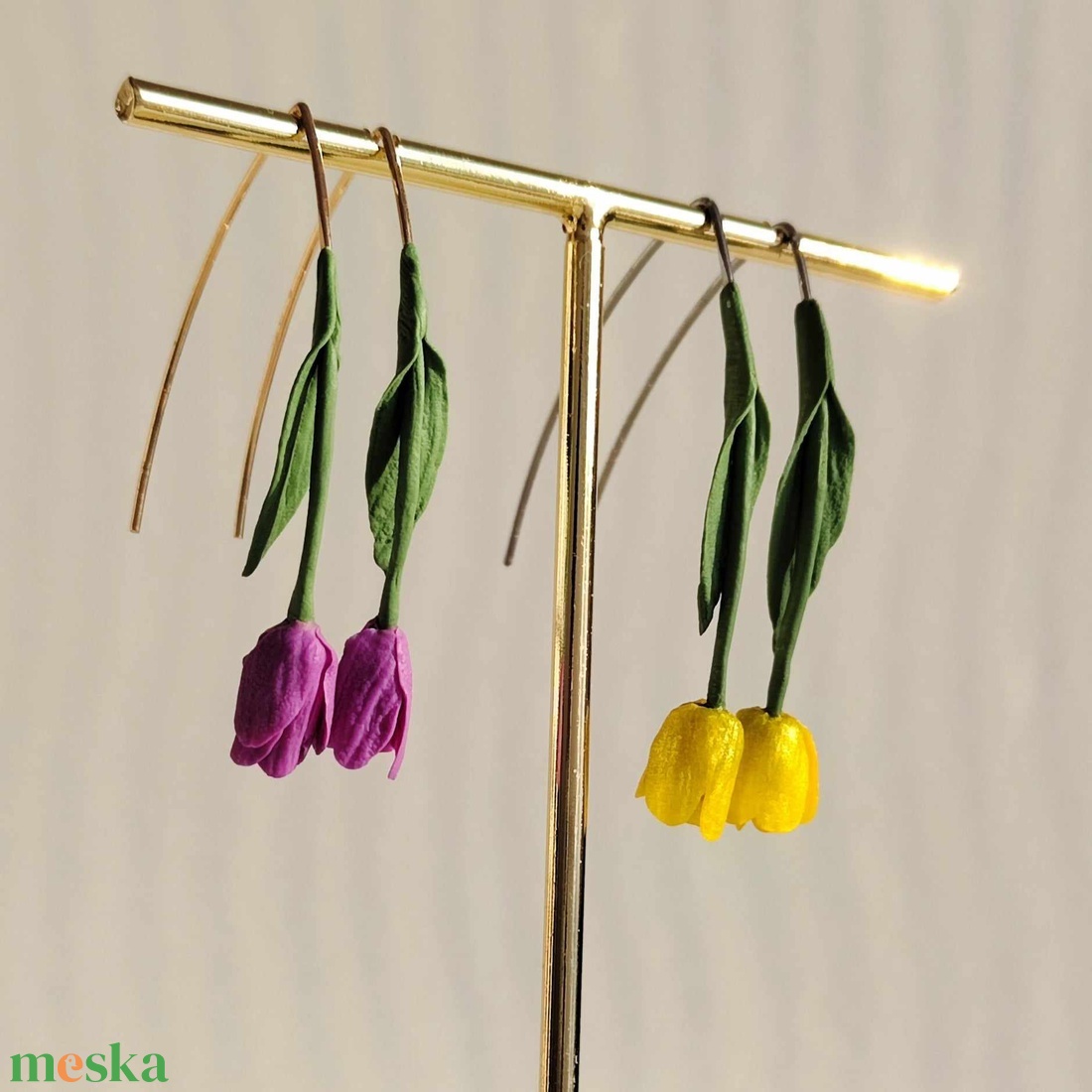 Lógós tulipán fülbevaló - ékszer - fülbevaló - lógó fülbevaló - Meska.hu Lógós tulipán fülbevaló - ékszer - fülbevaló - lógó fülbevaló - Meska.hu