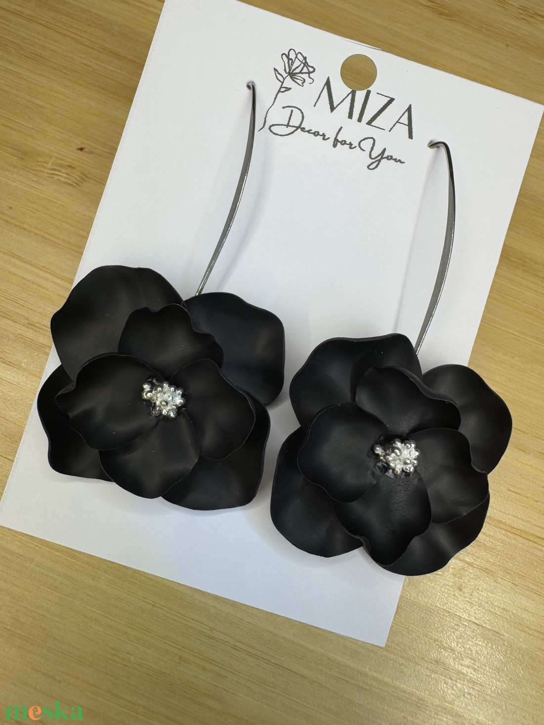 Amarilla - óriás virágfej fülbevalók  - ékszer - fülbevaló - lógó fülbevaló - Meska.hu