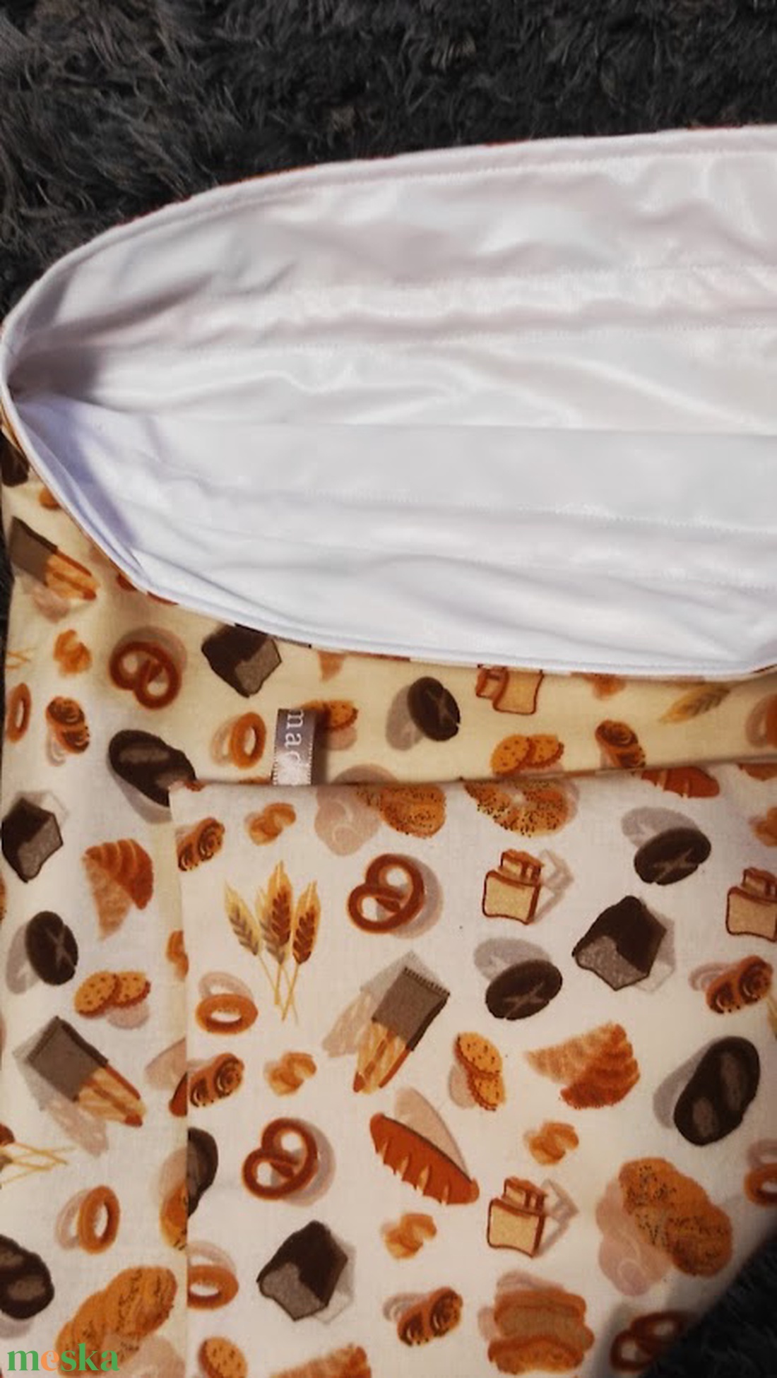 Kenyeres zsák-  pékáru tároló  péksüti mintával - táska & tok - bevásárlás & shopper táska - kenyeres zsák - Meska.hu