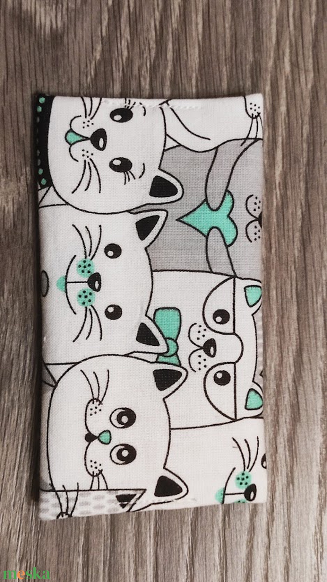 cica  mintás textil papírzsebkendő tartó - otthon & életmód - tárolás & rendszerezés - zsebkendőtartó - Meska.hu