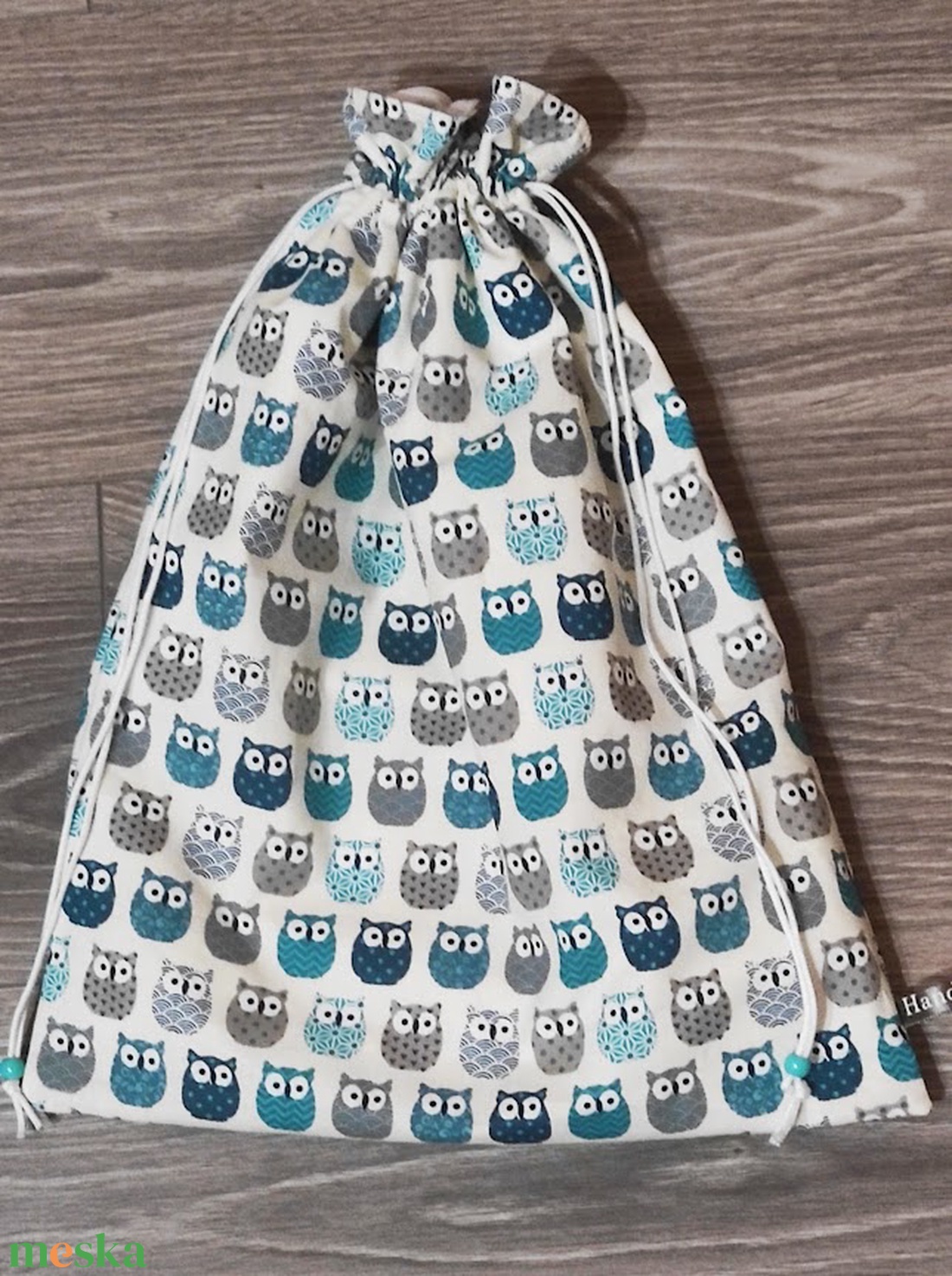 Bézs alapon kék-szürke bagoly mintás kenyeres zsák- pékáru tároló zsák - táska & tok - bevásárlás & shopper táska - kenyeres zsák - Meska.hu Bézs alapon kék-szürke bagoly mintás kenyeres zsák- pékáru tároló zsák - táska & tok - bevásárlás & shopper táska - kenyeres zsák - Meska.hu