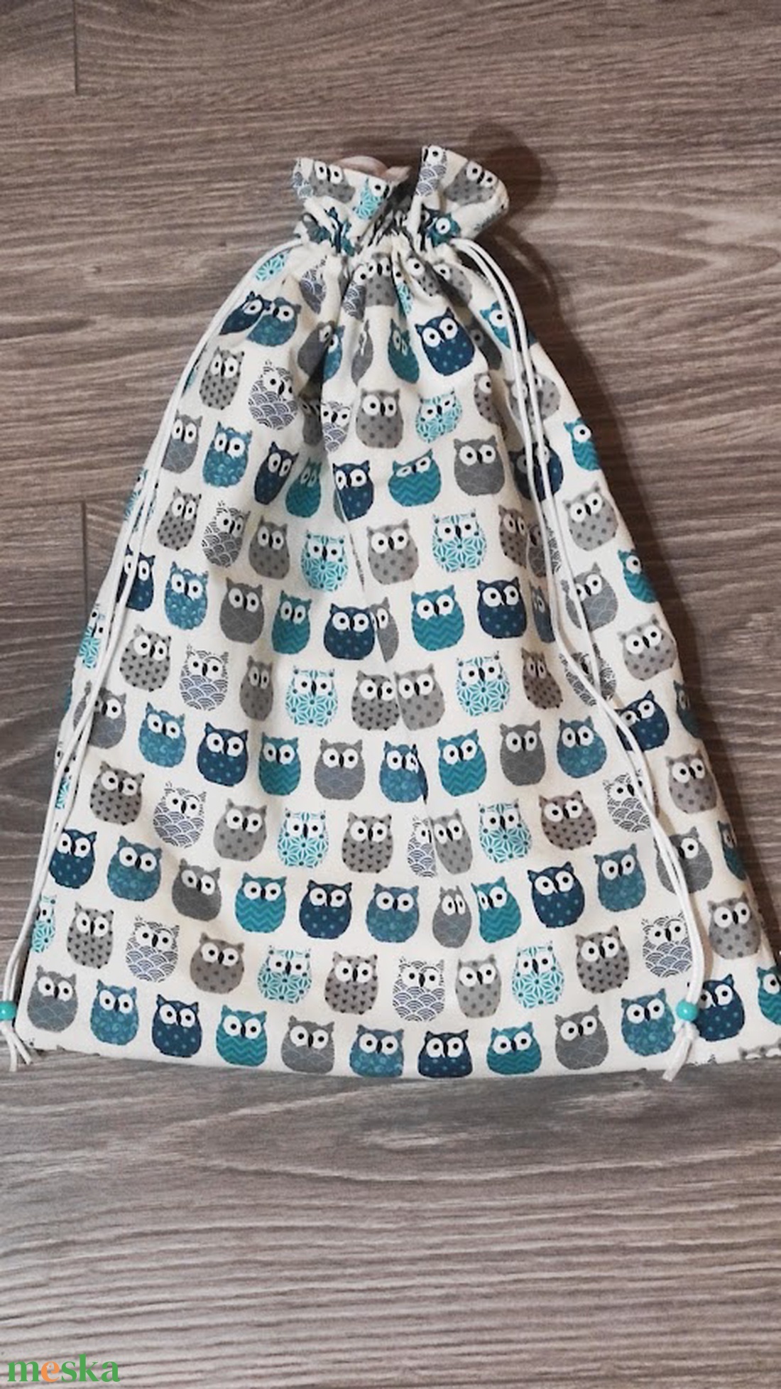 Bézs alapon kék-szürke bagoly mintás kenyeres zsák- pékáru tároló zsák - táska & tok - bevásárlás & shopper táska - kenyeres zsák - Meska.hu Bézs alapon kék-szürke bagoly mintás kenyeres zsák- pékáru tároló zsák - táska & tok - bevásárlás & shopper táska - kenyeres zsák - Meska.hu