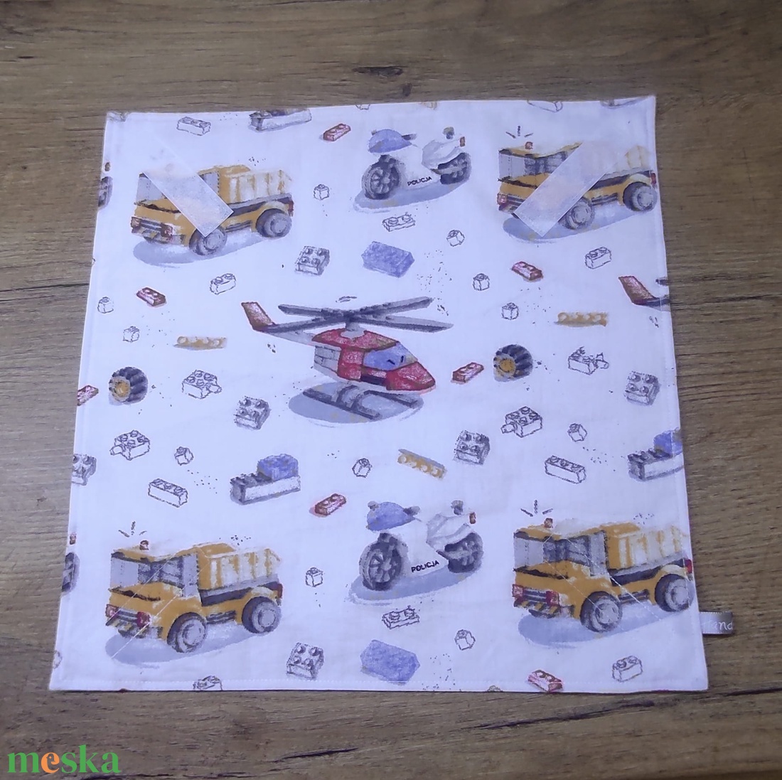 lego járművek  mintás  újraszalvéta,textilszalvéta tízórai,uzsonna csomagolására, - otthon & életmód - konyhafelszerelés, tálalás - konyhai textil - szalvéta - Meska.hu