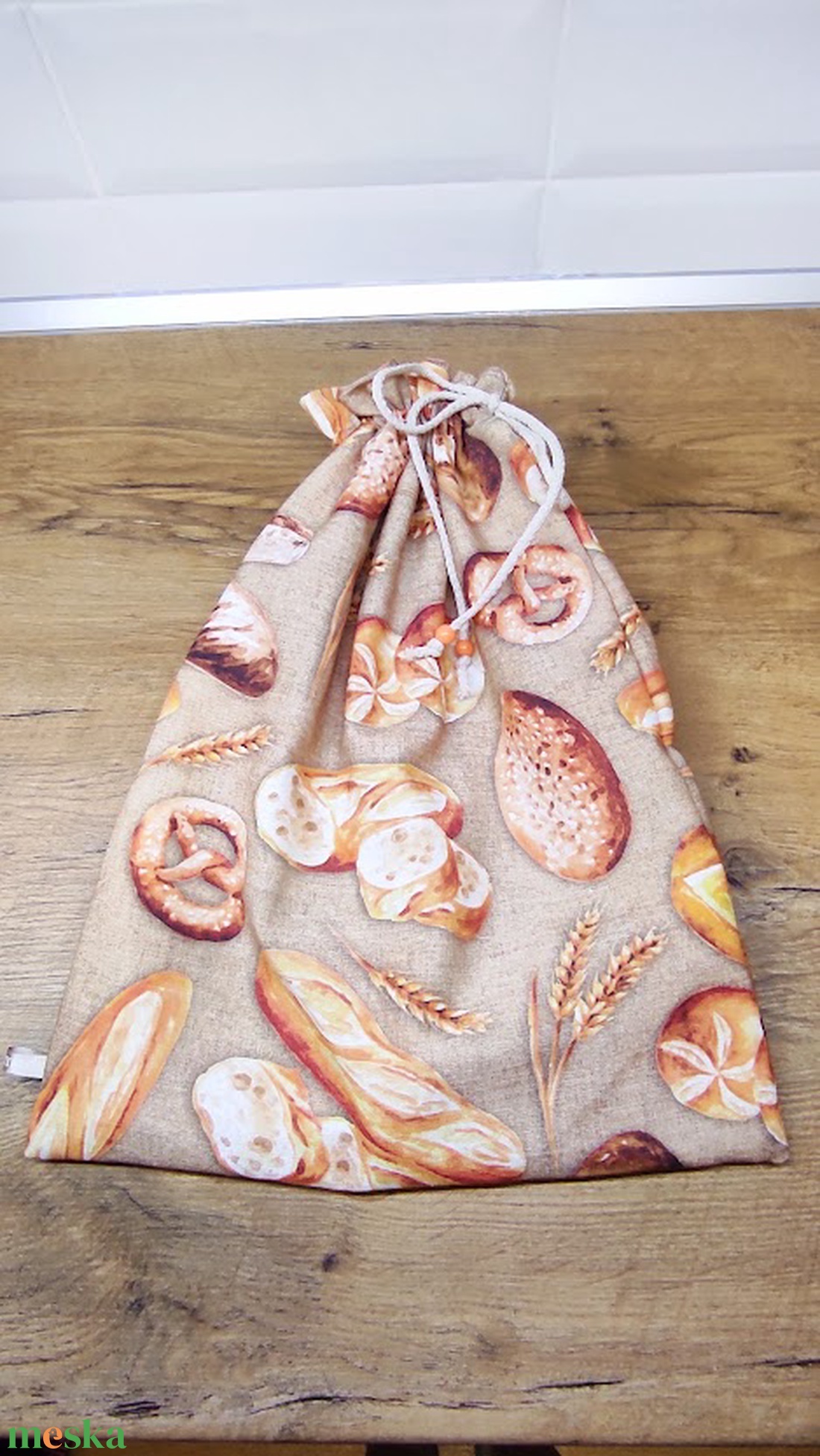 Kenyeres zsák-  pékáru tároló  zsák pékáru  mintával - táska & tok - bevásárlás & shopper táska - kenyeres zsák - Meska.hu