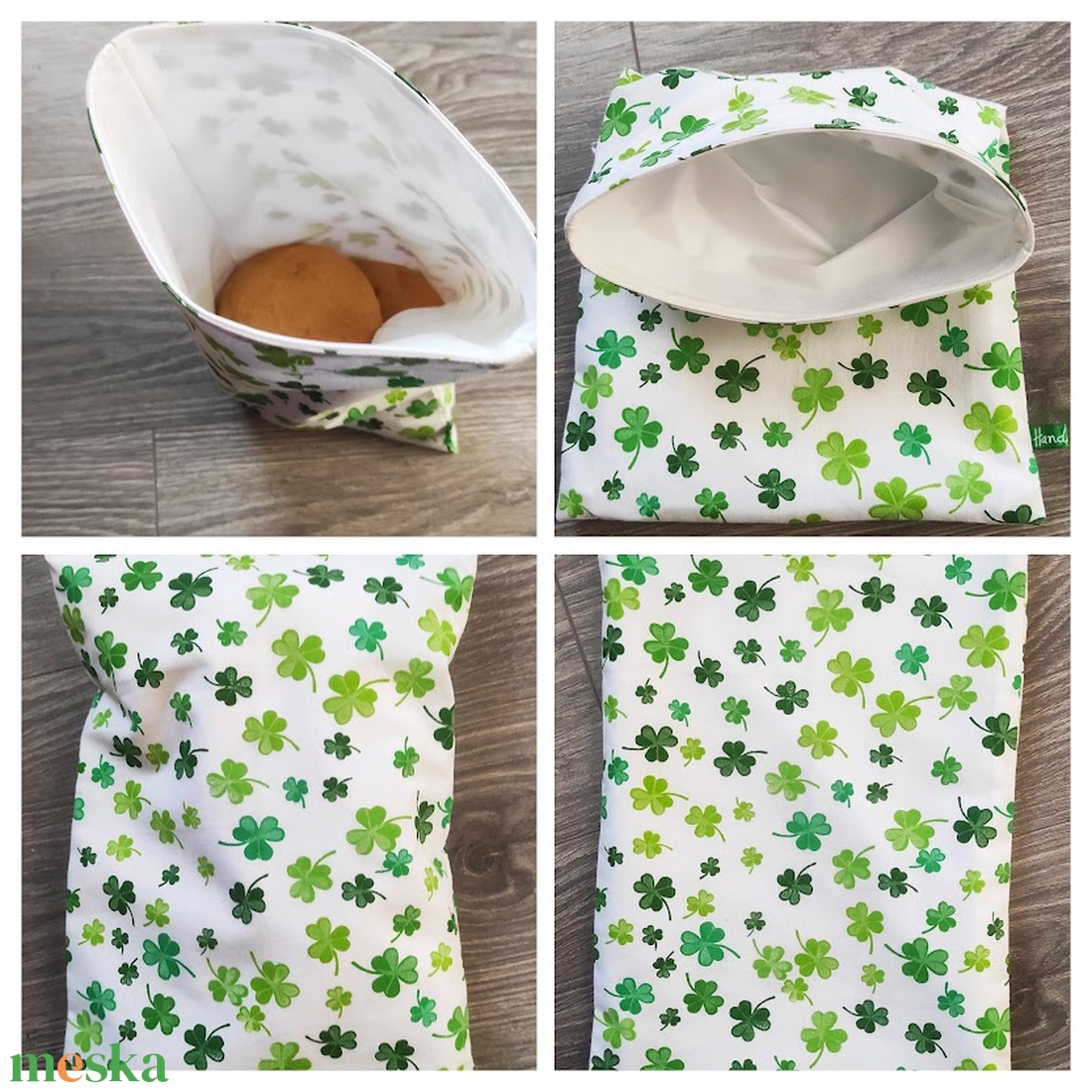 lóhere mintás újra felhasználható,zero waste ,mosható uzsonna tasak,nasi tasak,nagy méret - táska & tok - uzsonna- & ebéd tartó - szendvics csomagoló - Meska.hu lóhere mintás újra felhasználható,zero waste ,mosható uzsonna tasak,nasi tasak,nagy méret - táska & tok - uzsonna- & ebéd tartó - szendvics csomagoló - Meska.hu