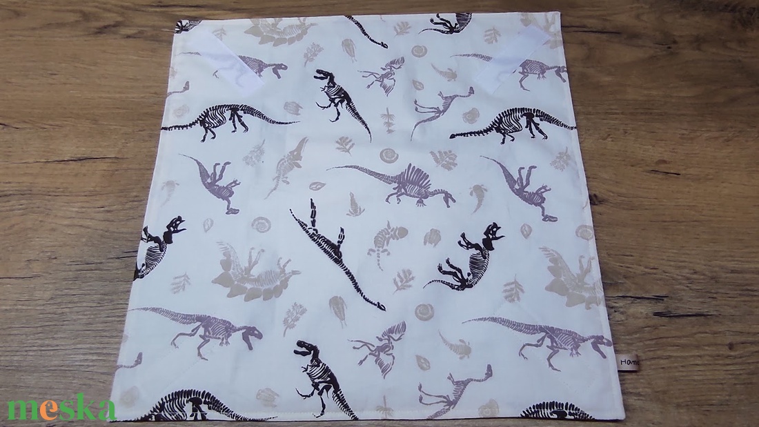 dinoszaurusz mintás  újraszalvéta,textilszalvéta tízórai,uzsonna csomagolására, - otthon & életmód - konyhafelszerelés, tálalás - konyhai textil - szalvéta - Meska.hu