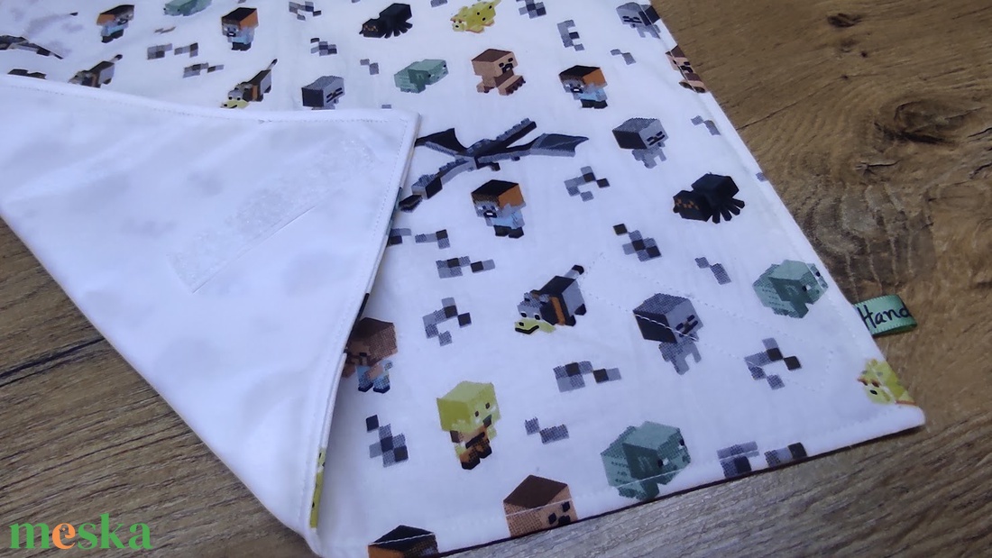 Minecraft  mintás  újraszalvéta,textilszalvéta tízórai,uzsonna csomagolására, - otthon & életmód - konyhafelszerelés, tálalás - konyhai textil - szalvéta - Meska.hu