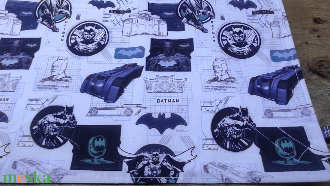  Batman  mintás  újraszalvéta,textilszalvéta tízórai,uzsonna csomagolására, - otthon & életmód - konyhafelszerelés, tálalás - konyhai textil - szalvéta - Meska.hu
