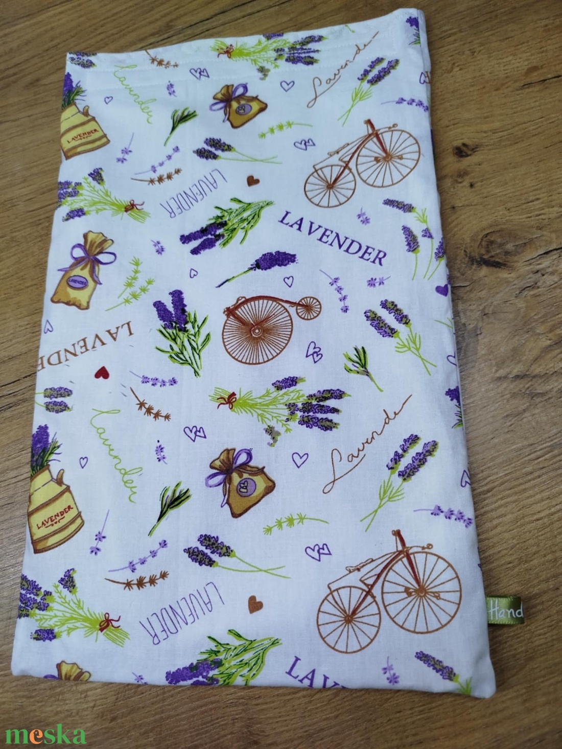 levendula mintás újra felhasználható,zero waste ,mosható uzsonna tasak,nasi tasak,nagy méret - táska & tok - uzsonna- & ebéd tartó - szendvics csomagoló - Meska.hu
