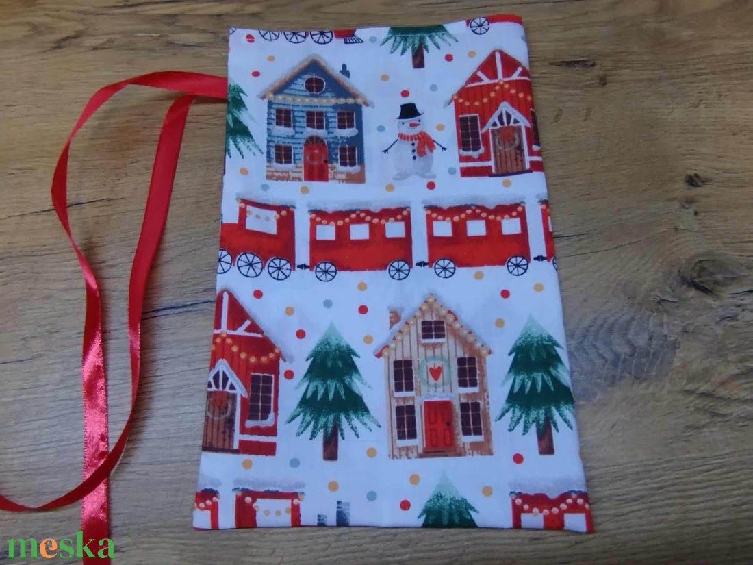 1 db textil mikulás zsák-ajándék átadó zsák - karácsony - mikulás - mikulás zsák - Meska.hu
