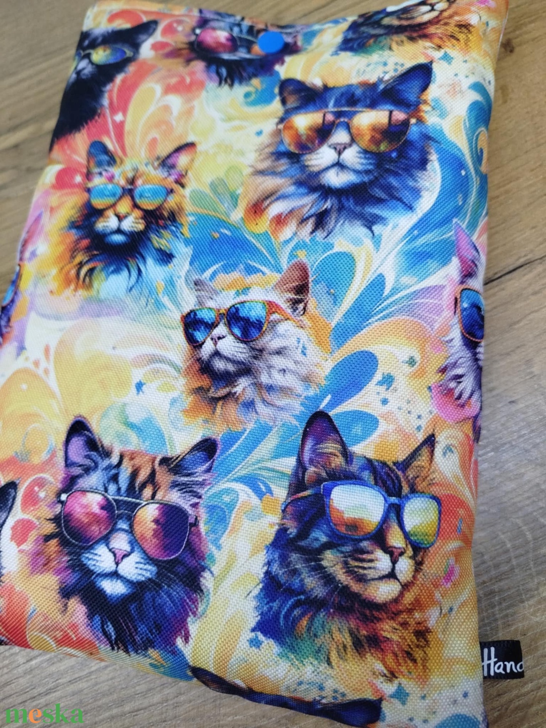 Cica mintás  könyvtok-könyvtartó vagy tablet tartó vízálló vászon anyagból - könyv & zene - könyvtok - Meska.hu