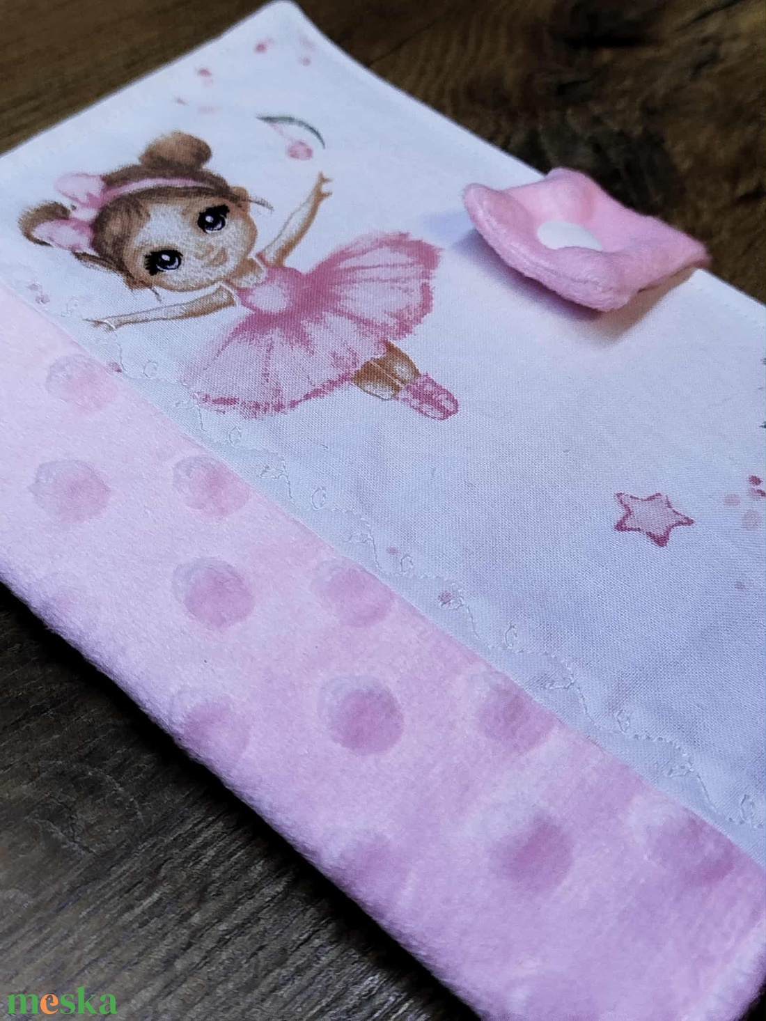 textil gyermek egészségügyi kiskönyv borító,balerina     mintával - otthon & életmód - papír, írószer - egészségügyi kiskönyv borító - Meska.hu
