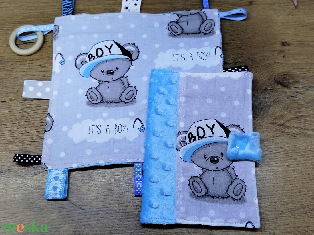 textil gyermek egészségügyi kiskönyv borító+címkerongyi állat  mintával  - otthon & életmód - papír, írószer - egészségügyi kiskönyv borító - Meska.hu