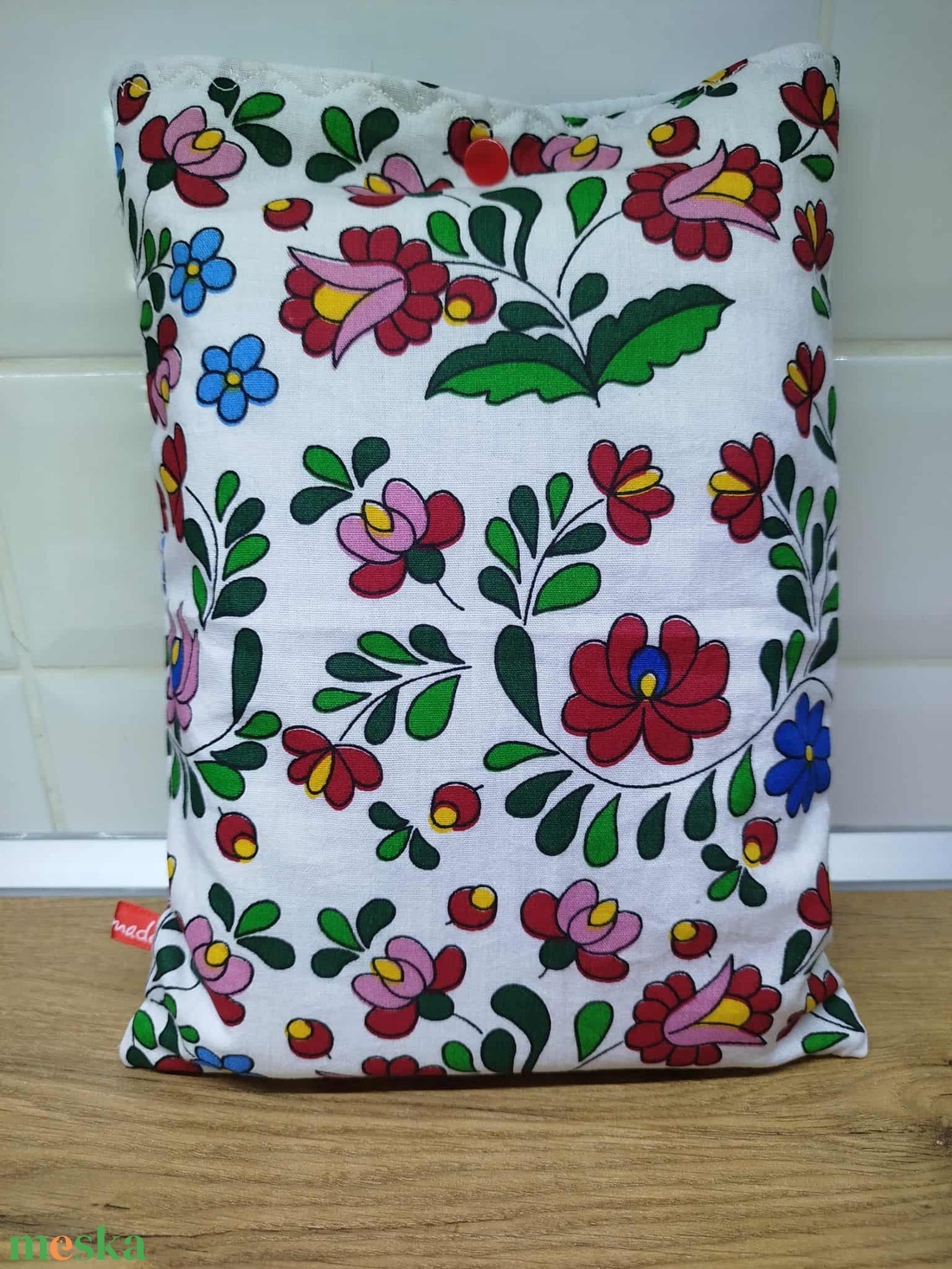 matyó mintás könyvtok-könyvtartó vagy tablet tartó pamutvászon anyagból  - könyv & zene - könyvtok - Meska.hu