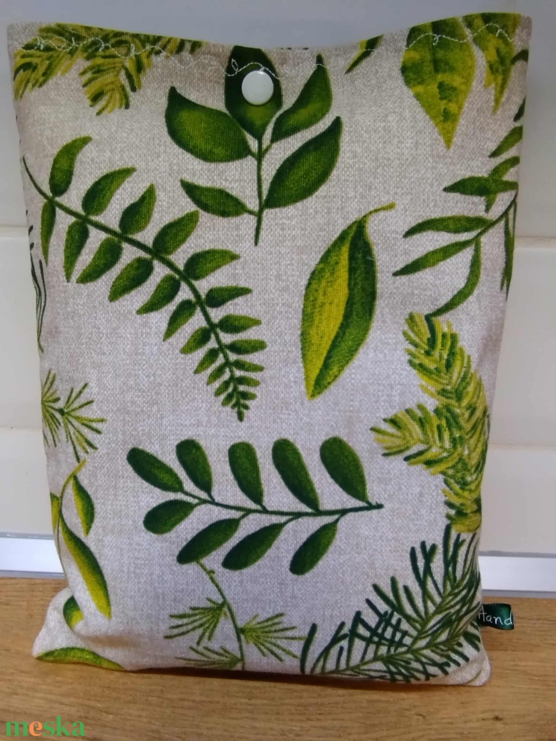 levél mintás könyvtok-könyvtartó vagy tablet tartó pamutvászon anyagból  - könyv & zene - könyvtok - Meska.hu