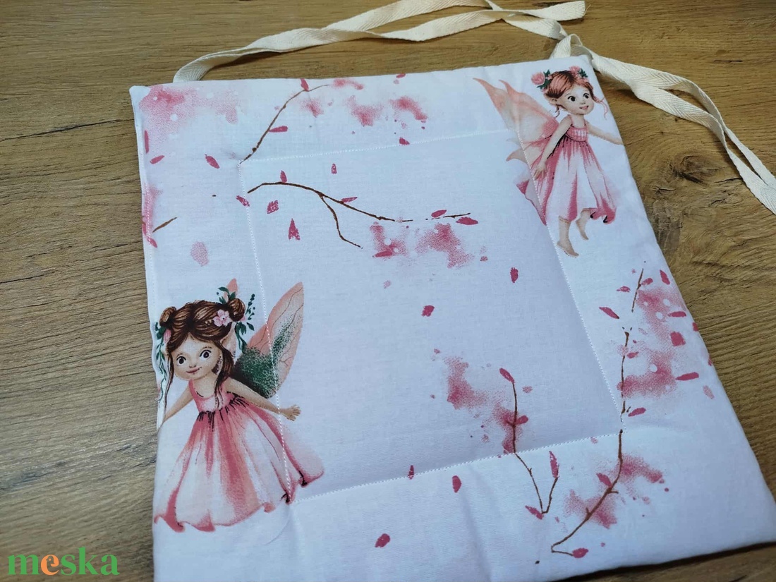 tündér mintás kis méretű párna székre,megkötővel. - otthon & életmód - lakástextil - székpárna, huzat - Meska.hu