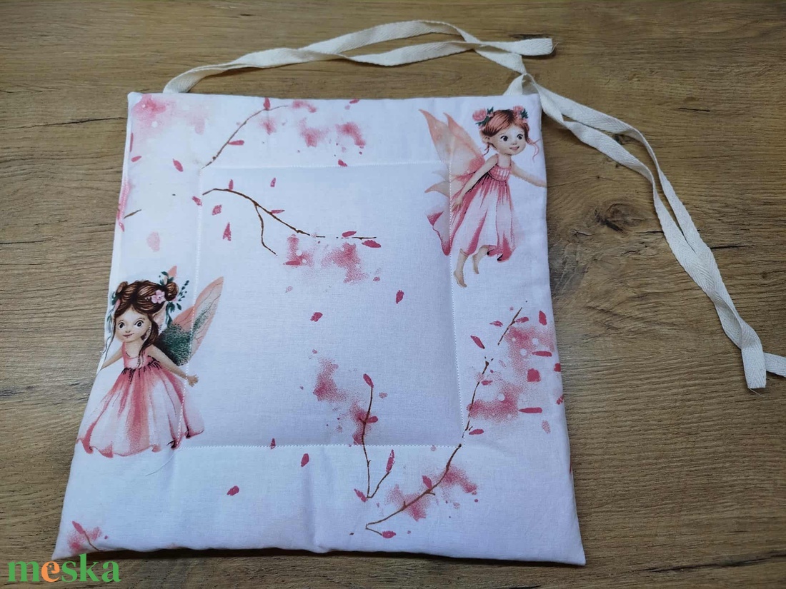 tündér mintás kis méretű párna székre,megkötővel. - otthon & életmód - lakástextil - székpárna, huzat - Meska.hu