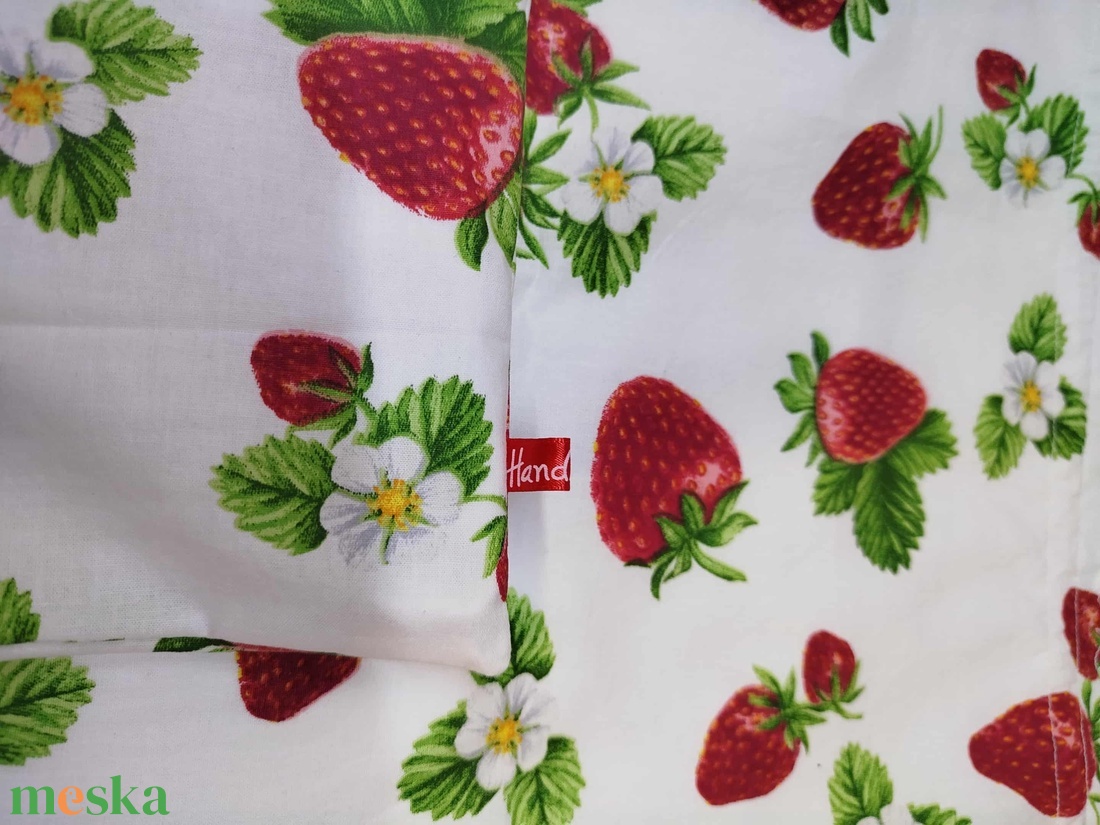 Kenyeres zsák-  pékáru tároló  zsák eper  mintával - táska & tok - bevásárlás & shopper táska - kenyeres zsák - Meska.hu