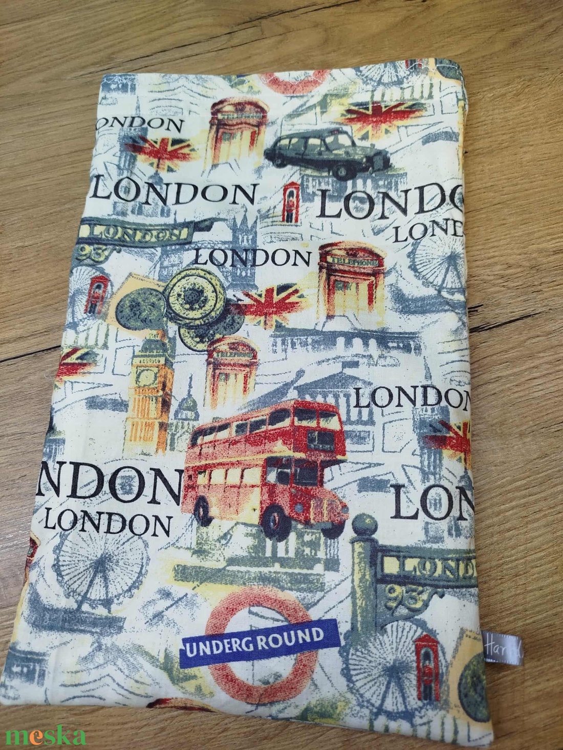 London mintás újra felhasználható,zero waste ,mosható uzsonna tasak,nasi tasak,nagy méret - táska & tok - uzsonna- & ebéd tartó - szendvics csomagoló - Meska.hu
