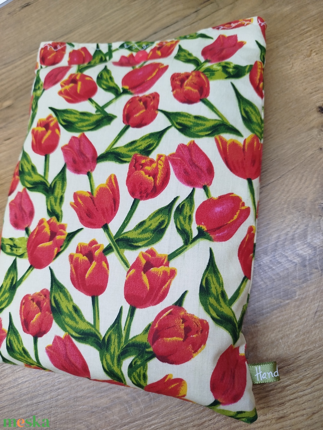 Tulipán mintás könyvtok-könyvtartó vagy tablet tartó pamutvászon anyagból  - könyv & zene - könyvtok - Meska.hu