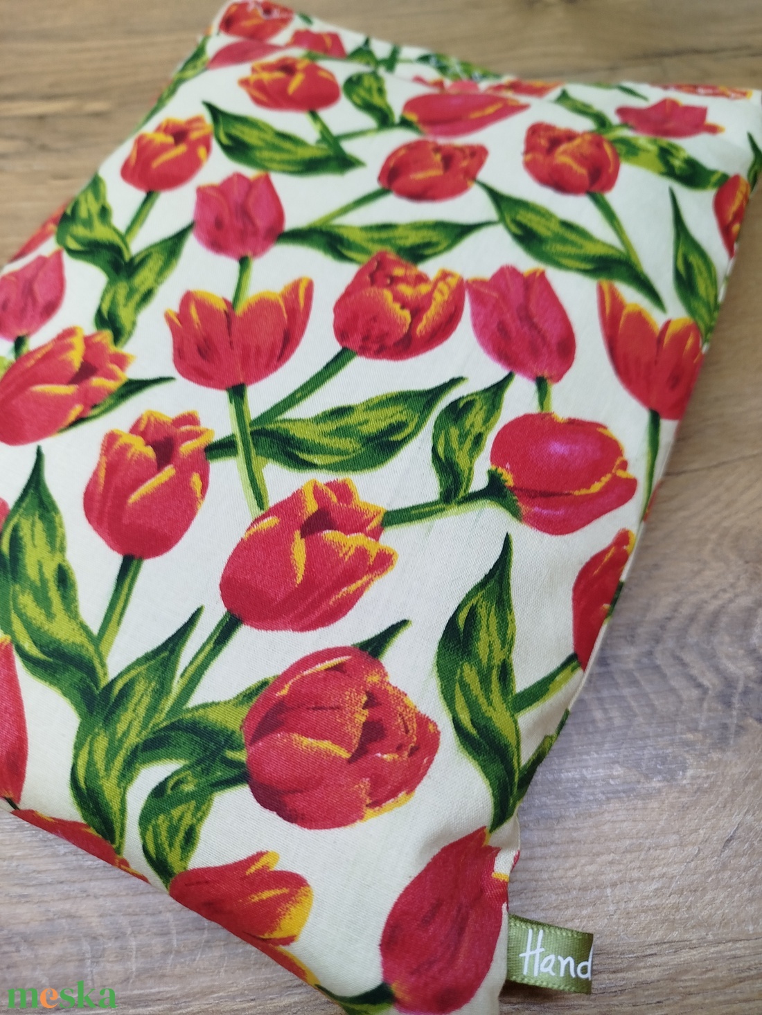 Tulipán mintás könyvtok-könyvtartó vagy tablet tartó pamutvászon anyagból  - könyv & zene - könyvtok - Meska.hu