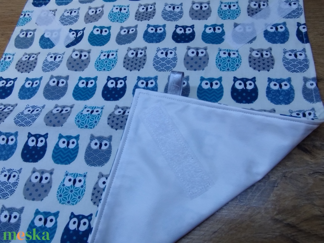 bagoly  mintás  újraszalvéta,textilszalvéta tízórai,uzsonna csomagolására, - otthon & életmód - konyhafelszerelés, tálalás - konyhai textil - szalvéta - Meska.hu