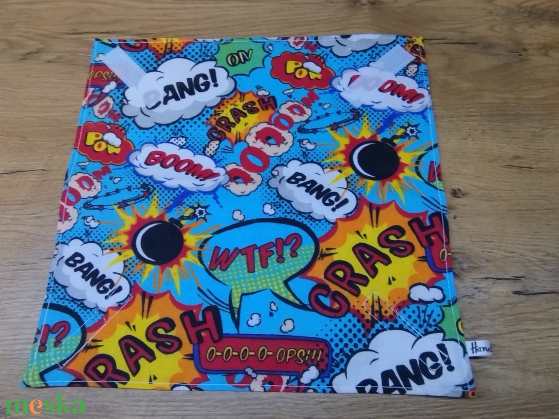 színes graffiti-felíratos , mintás  újraszalvéta,textilszalvéta tízórai,uzsonna csomagolására, - otthon & életmód - konyhafelszerelés, tálalás - konyhai textil - szalvéta - Meska.hu