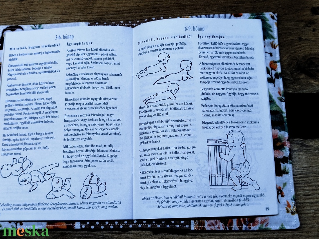 textil gyermek egészségügyi kiskönyv borító,állatmintával - baba - mama - babaemlékek - egészségügyi kiskönyv borító - Meska.hu