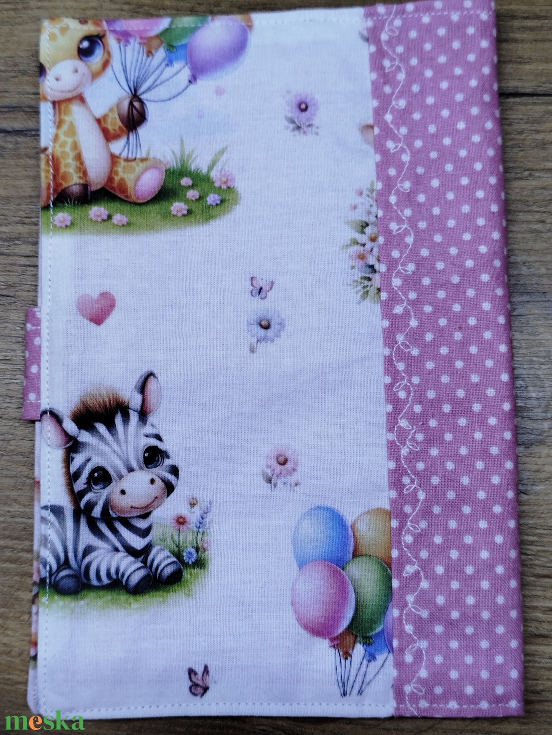 textil gyermek egészségügyi kiskönyv borító,állatmintával - baba - mama - babaemlékek - egészségügyi kiskönyv borító - Meska.hu