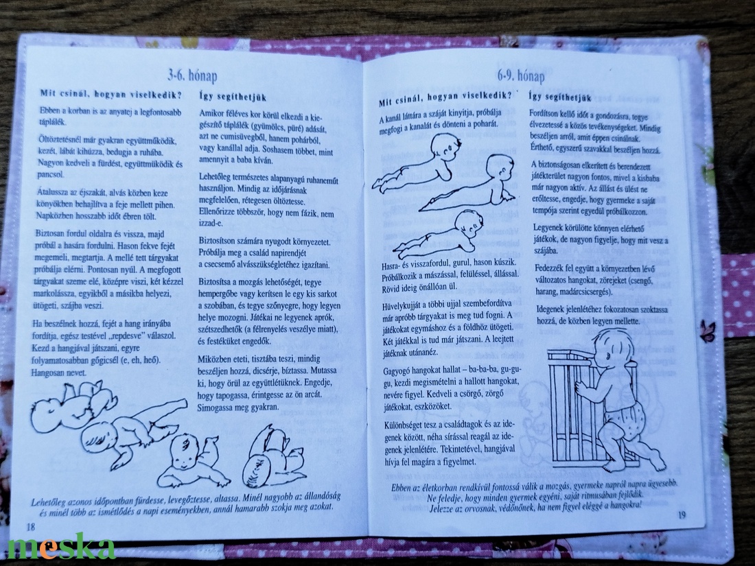 textil gyermek egészségügyi kiskönyv borító,állatmintával - baba - mama - babaemlékek - egészségügyi kiskönyv borító - Meska.hu