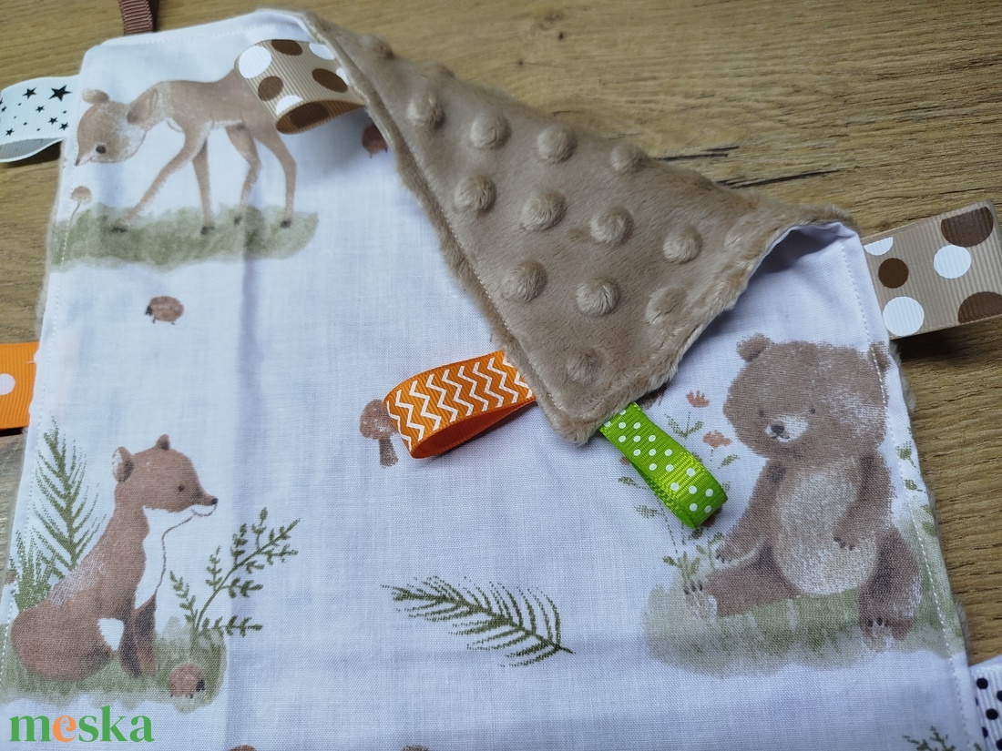 állatmintás  címkerongyi -szundikendő - baba - mama - baba játékok - szundikendő, alvóka - Meska.hu